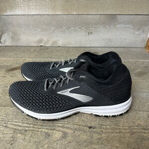 Brooks Womens Size 9.5 B Revel 2 Running Shoes Black Grey Sneakers 1202811B050